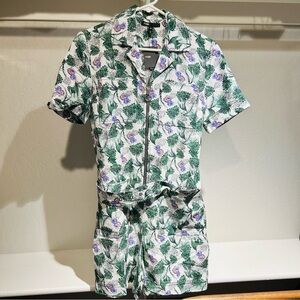 NWT MAJE Floral Print V-Neck Romper Size: XS